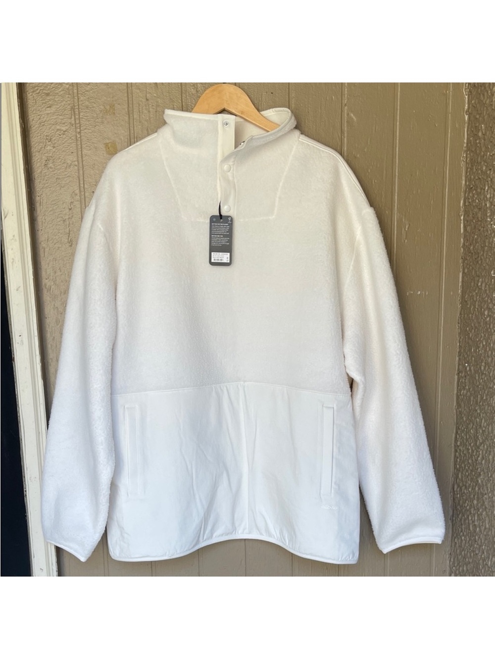 Allbirds Fleece Pullover Sweater in White Size XXL